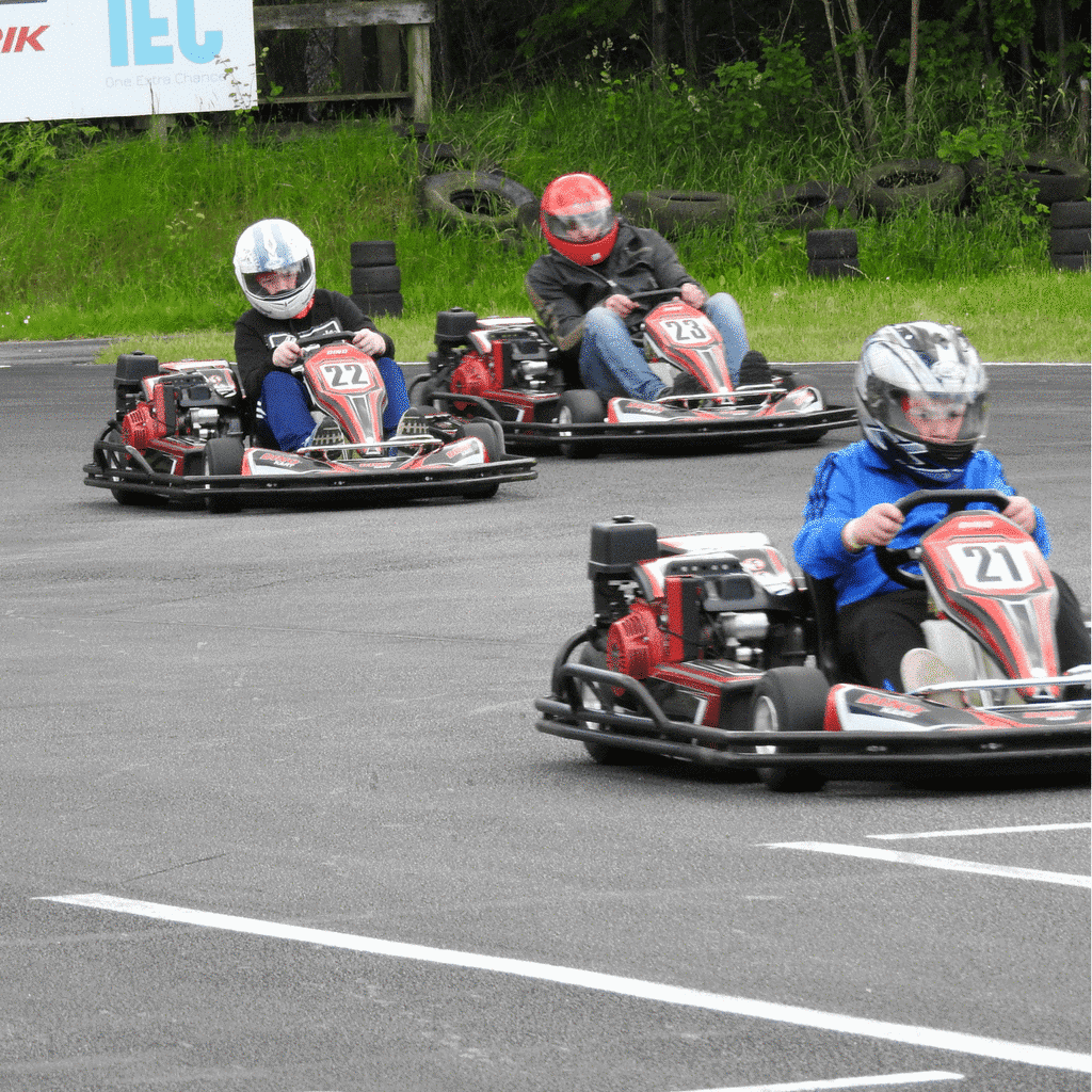 Starting grid at Mou Gokart